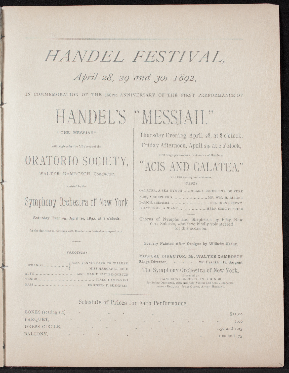 Urania Scientific Theatre, April 20, 1892, program page 11