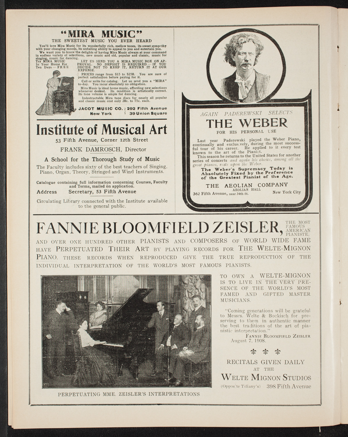 The Civic Forum, December 16, 1908, program page 6