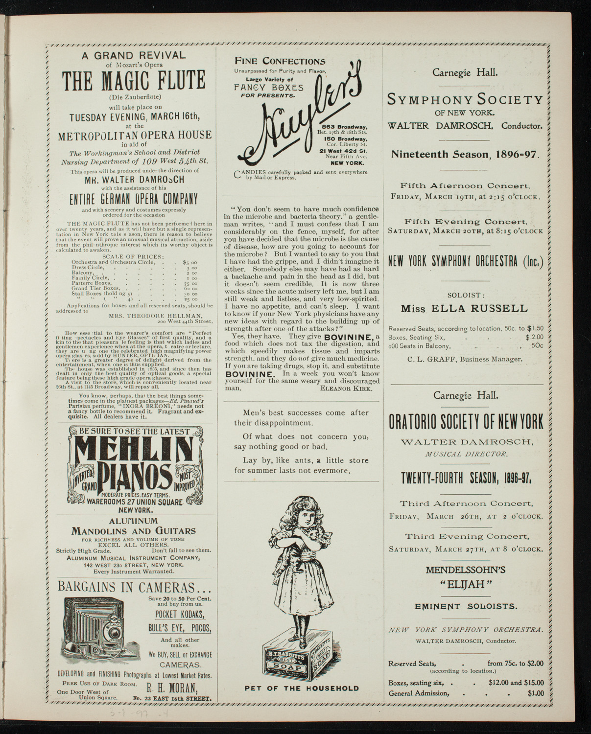 Victor Herbert and His 22nd Regiment Band, March 7, 1897, program page 7