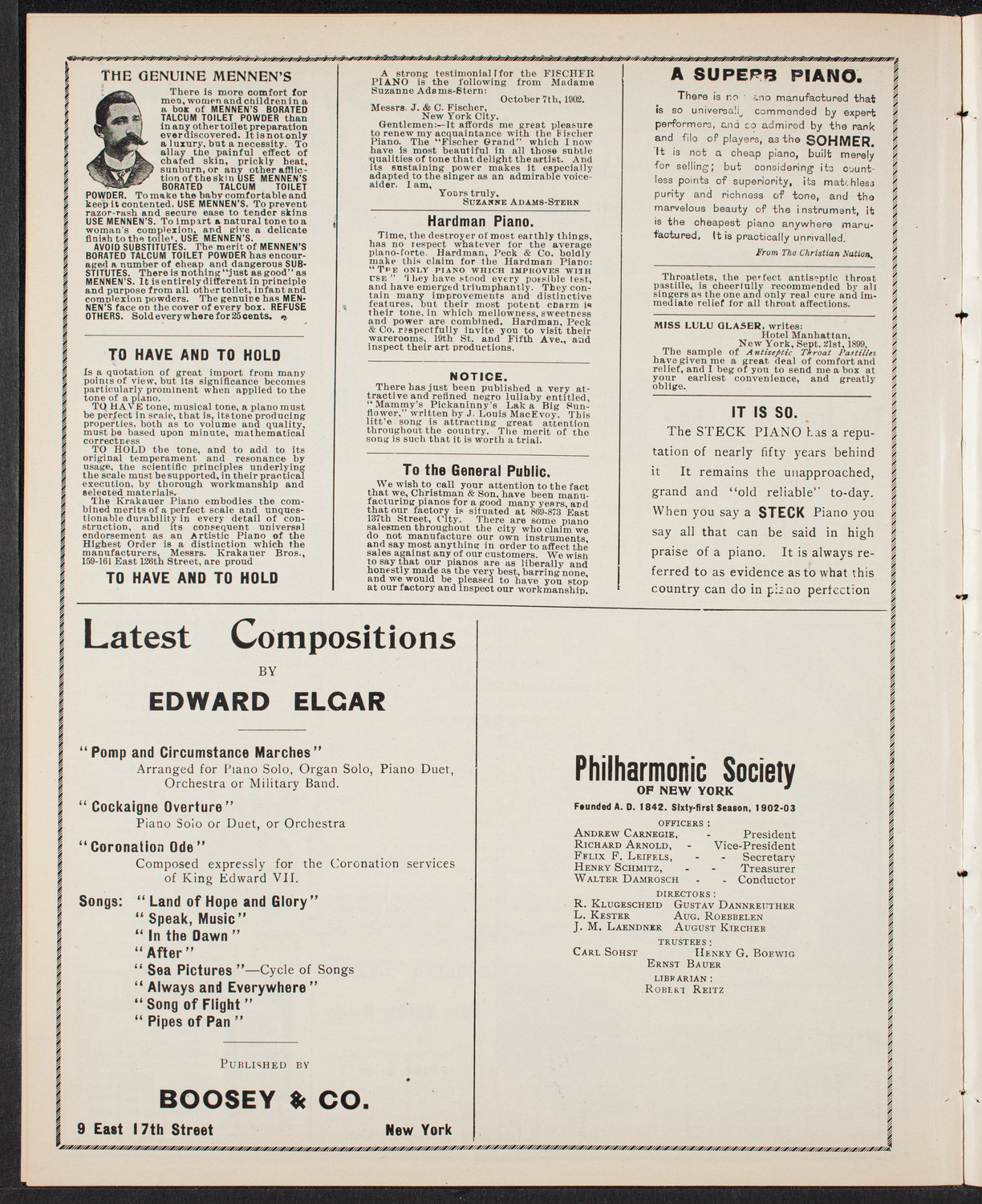 Symphony Concert for Young People, March 28, 1903, program page 10
