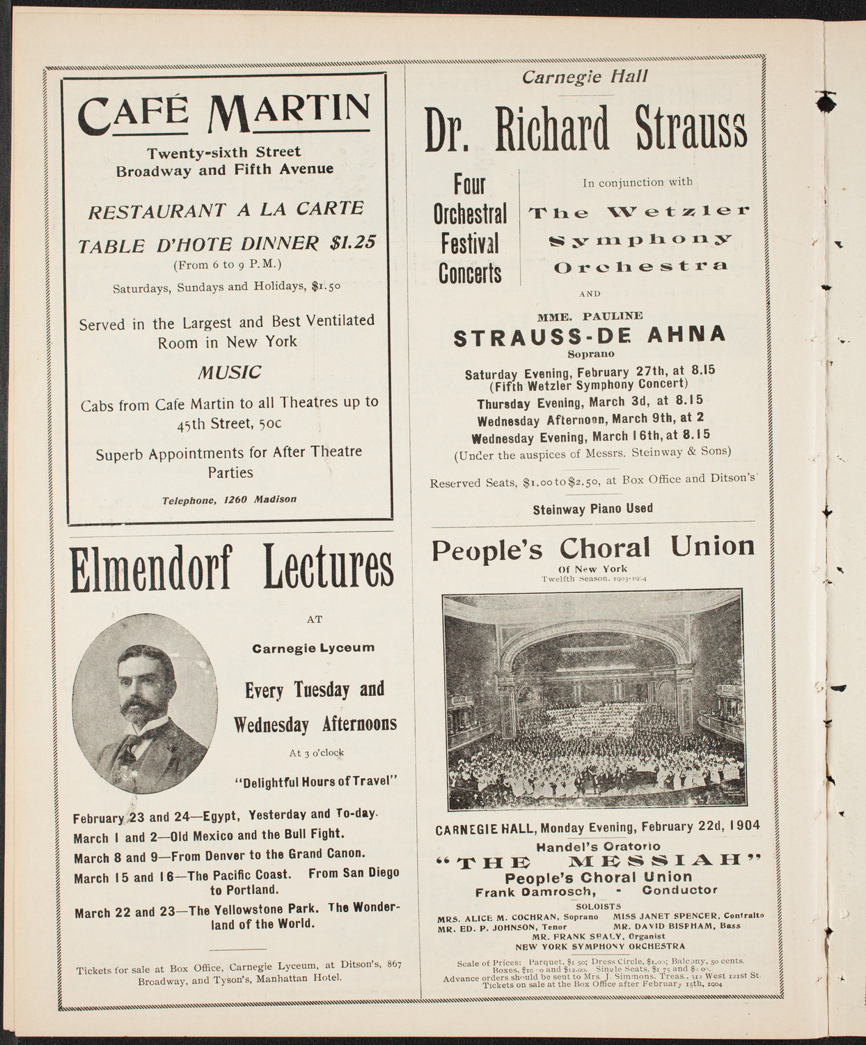 New York Symphony Orchestra, February 14, 1904, program page 10