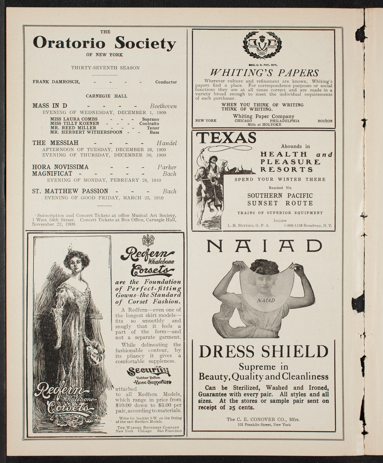 Symphony Concert for Young People, November 27, 1909, program page 2