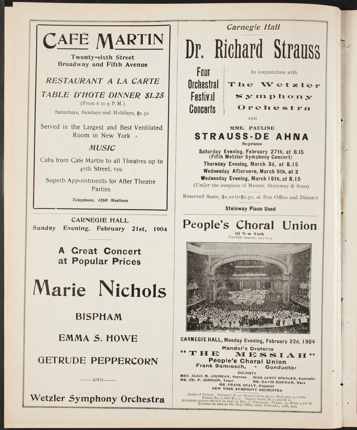 New York Banks' Glee Club, February 11, 1904, program page 10