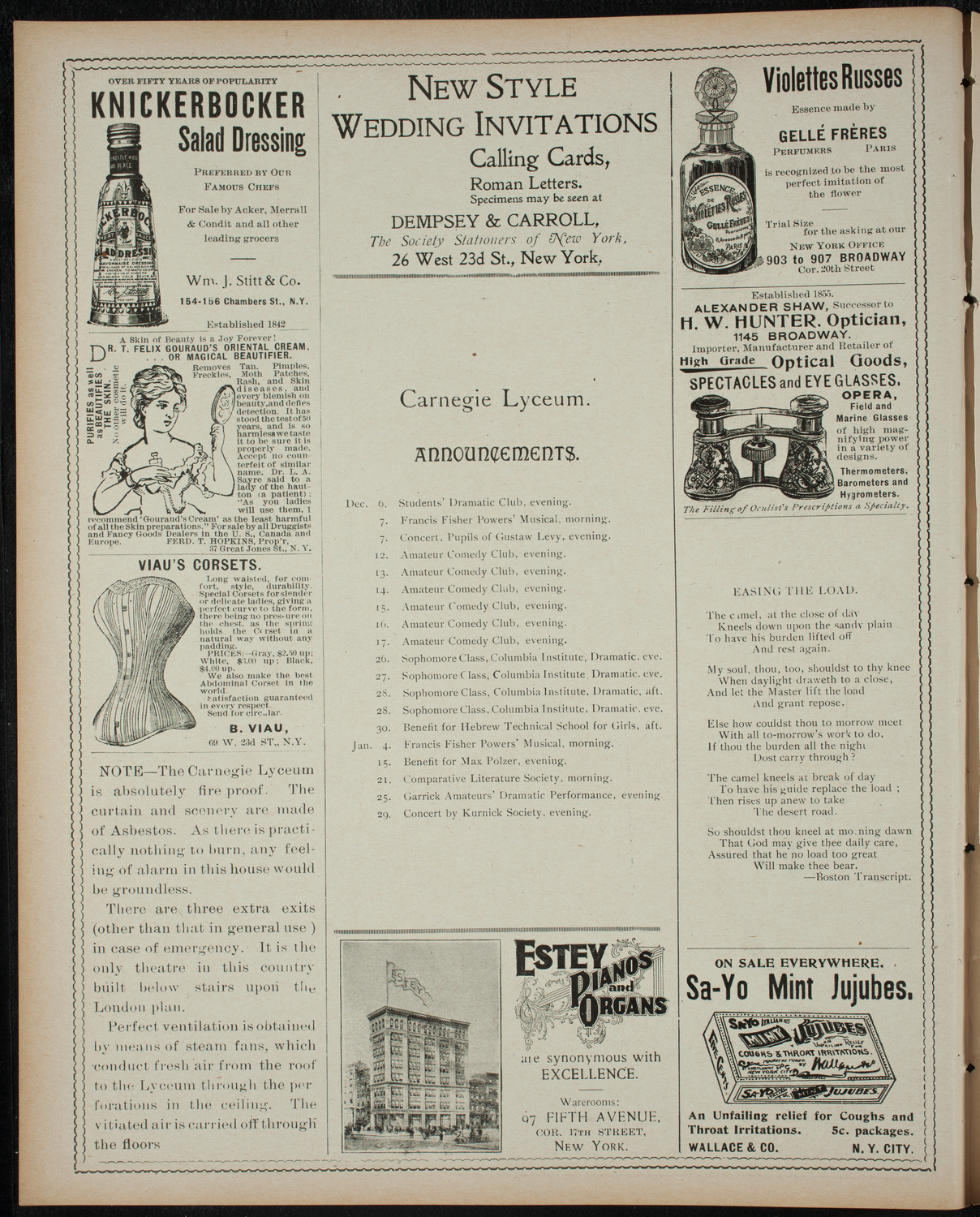 Students of the Virgil Piano School, November 29, 1898, program page 2