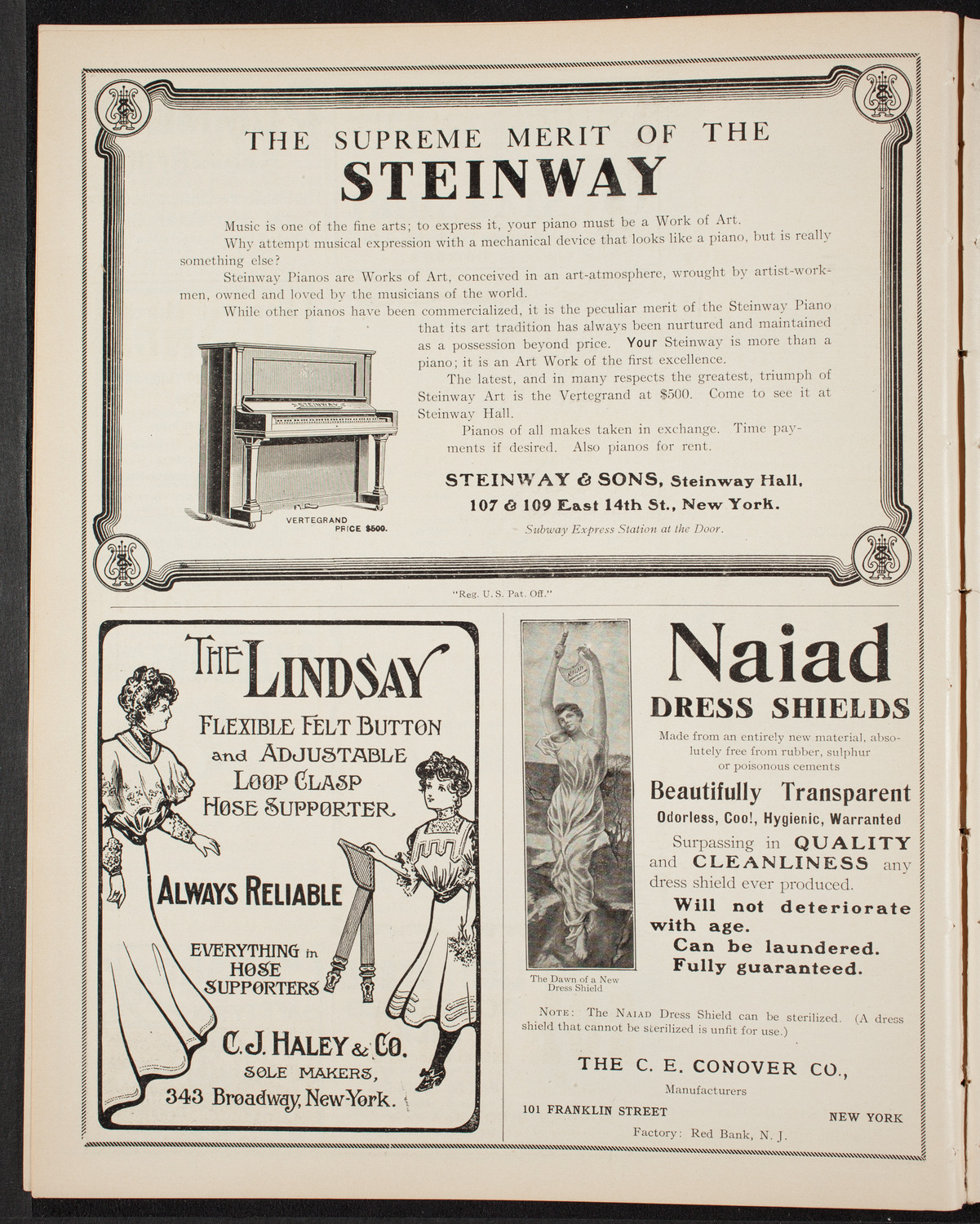 Rhondda Valley Male Concert Party, October 7, 1907, program page 4