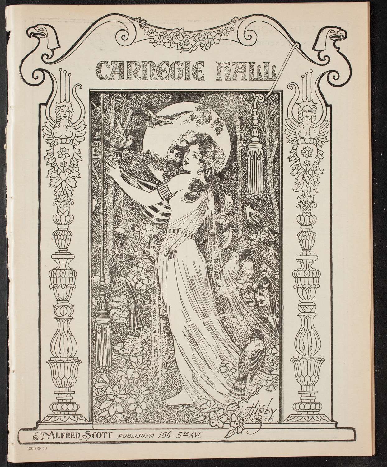 Russian Symphony Society of New York, March 3, 1910, program page 1