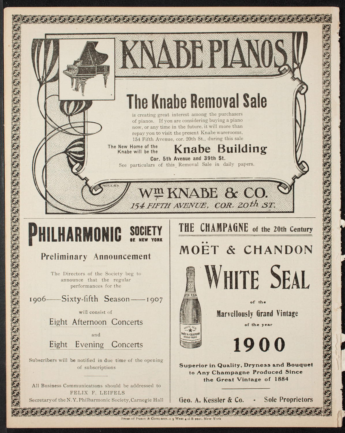 Oratorio Society of New York, April 3, 1906, program page 12