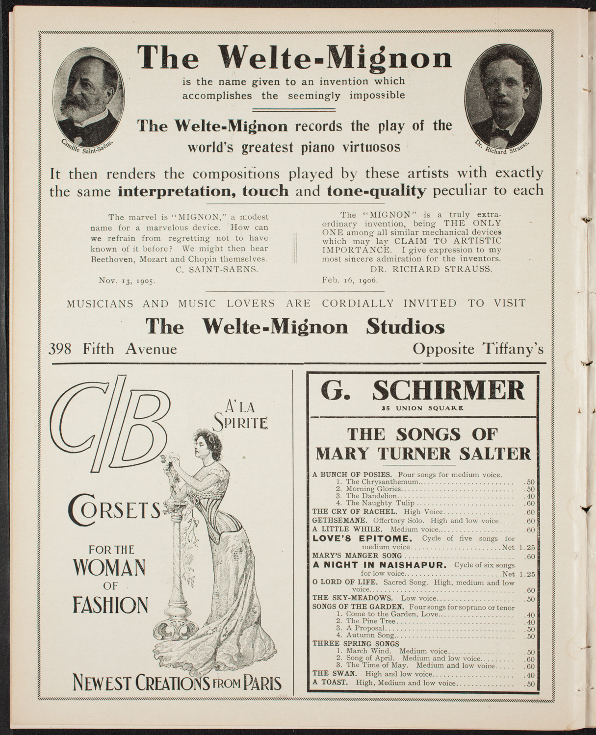 Elmendorf Lecture: The High Alps, November 25, 1906, program page 8