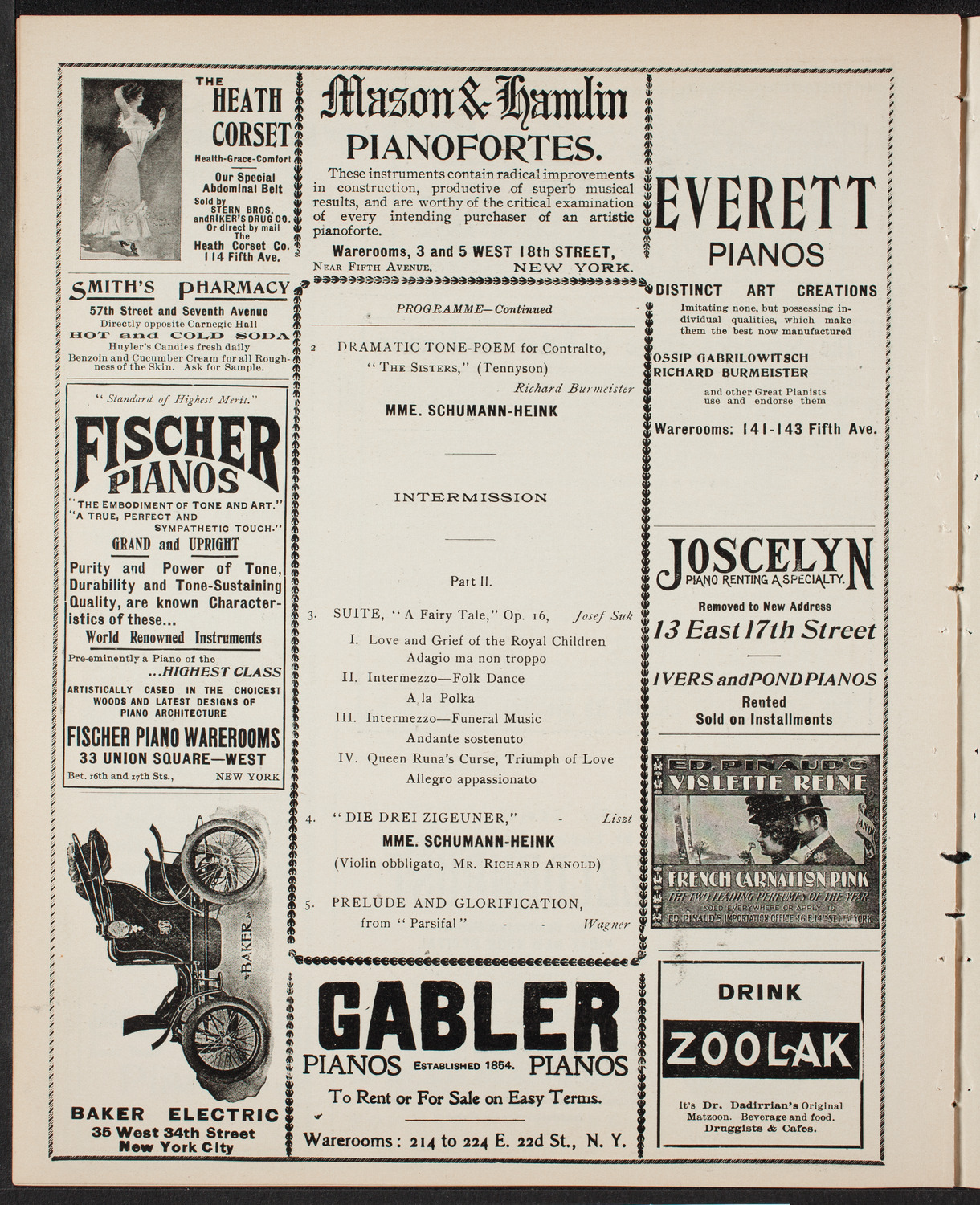 New York Philharmonic, January 11, 1902, program page 8