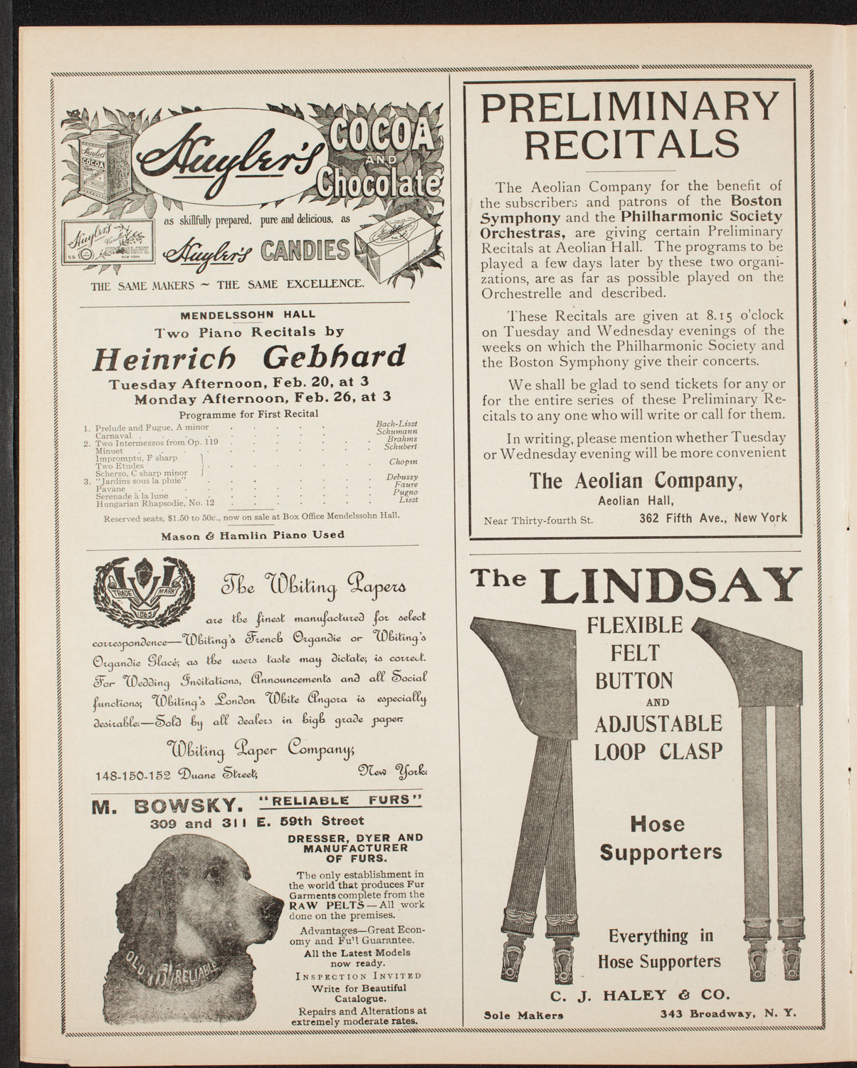 People's Symphony Concert, February 17, 1906, program page 6