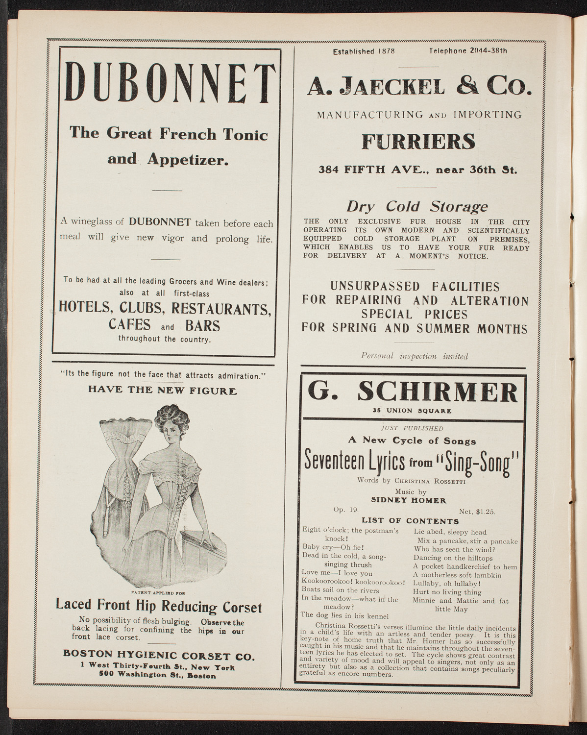 MacDowell Memorial Concert, March 31, 1908, program page 8