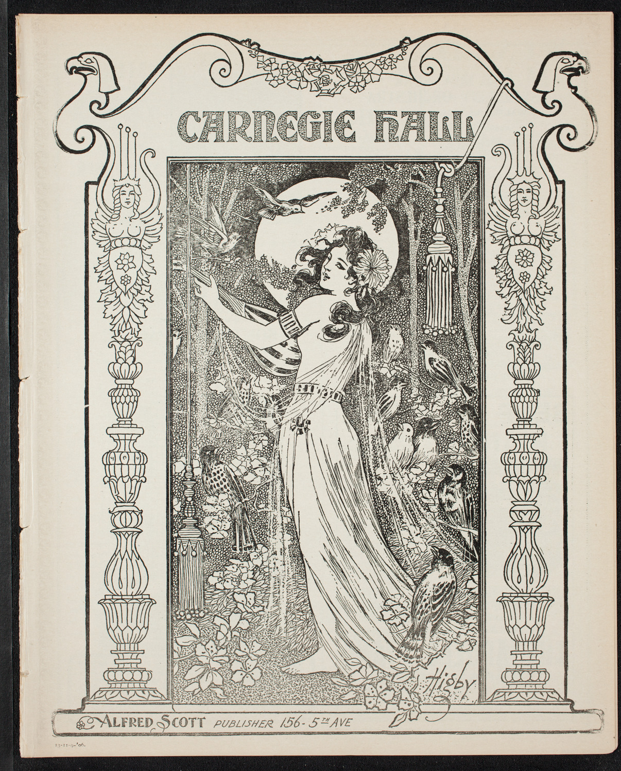 Edna Richolson with New York Symphony Orchestra, November 9, 1906, program page 1