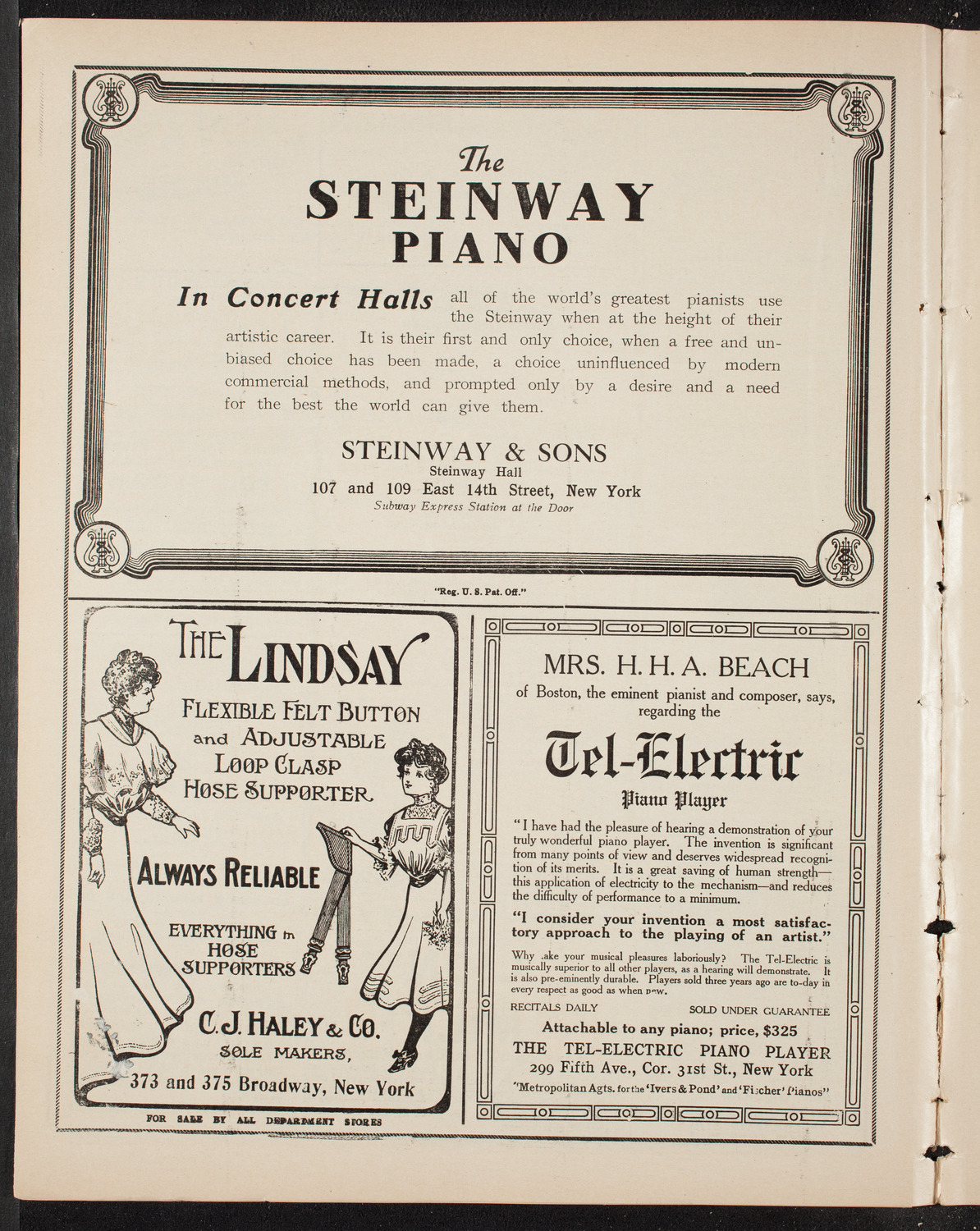 Meeting: Taxpayers Protective Union, March 10, 1909, program page 4