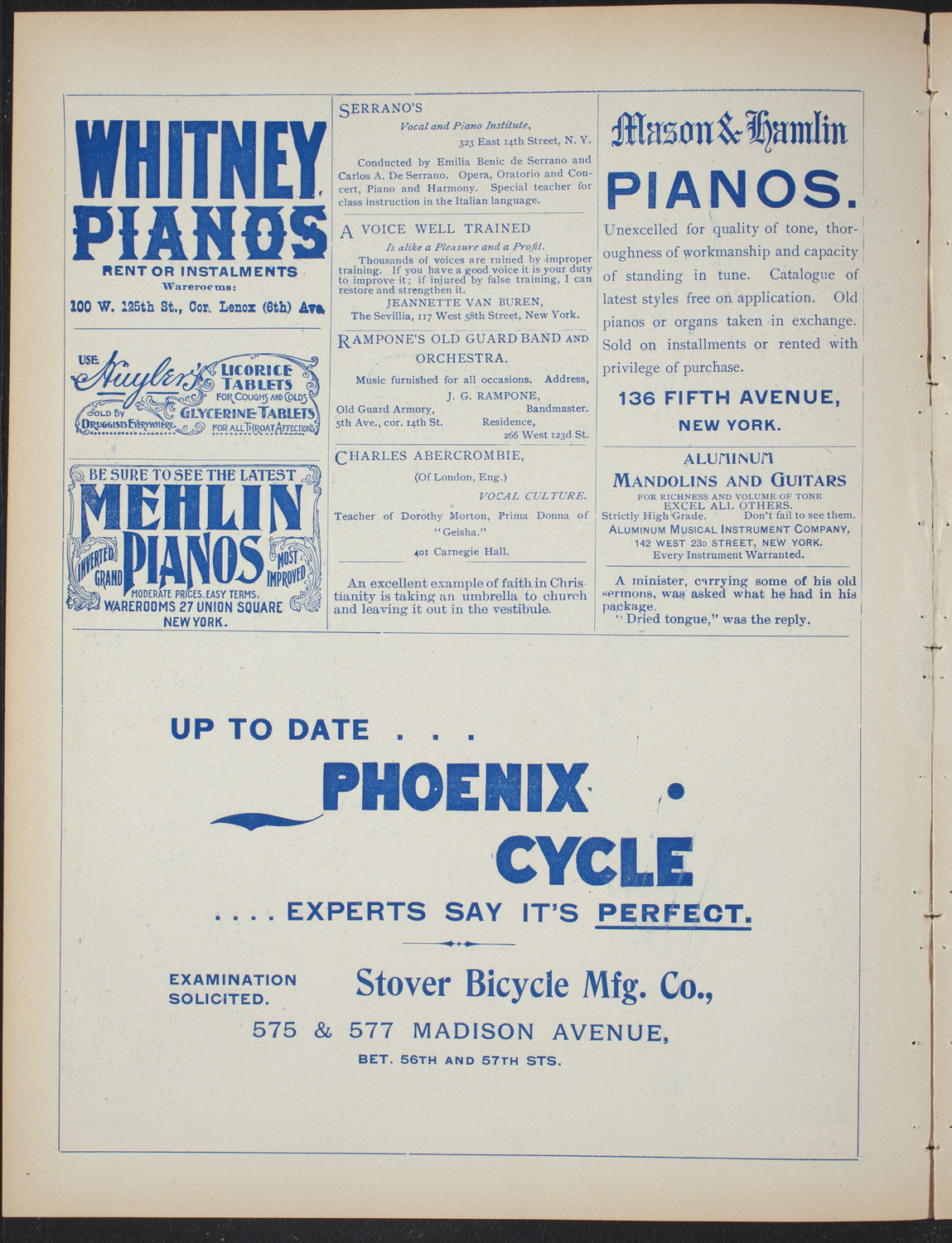 Columbia College Musical Society, February 19, 1897, program page 2