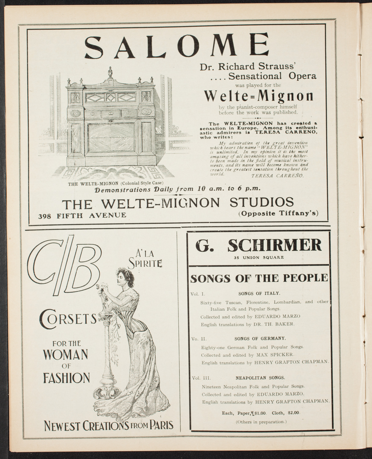 New York Philharmonic, March 15, 1907, program page 8