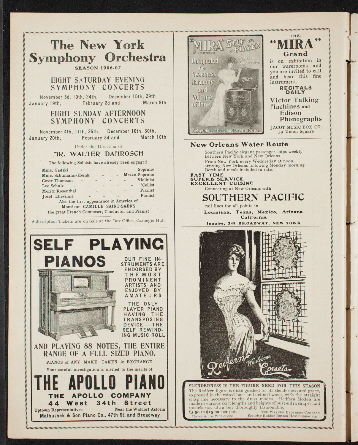 Ruggero Leoncavallo and La Scala Orchestra, October 10, 1906, program page 2