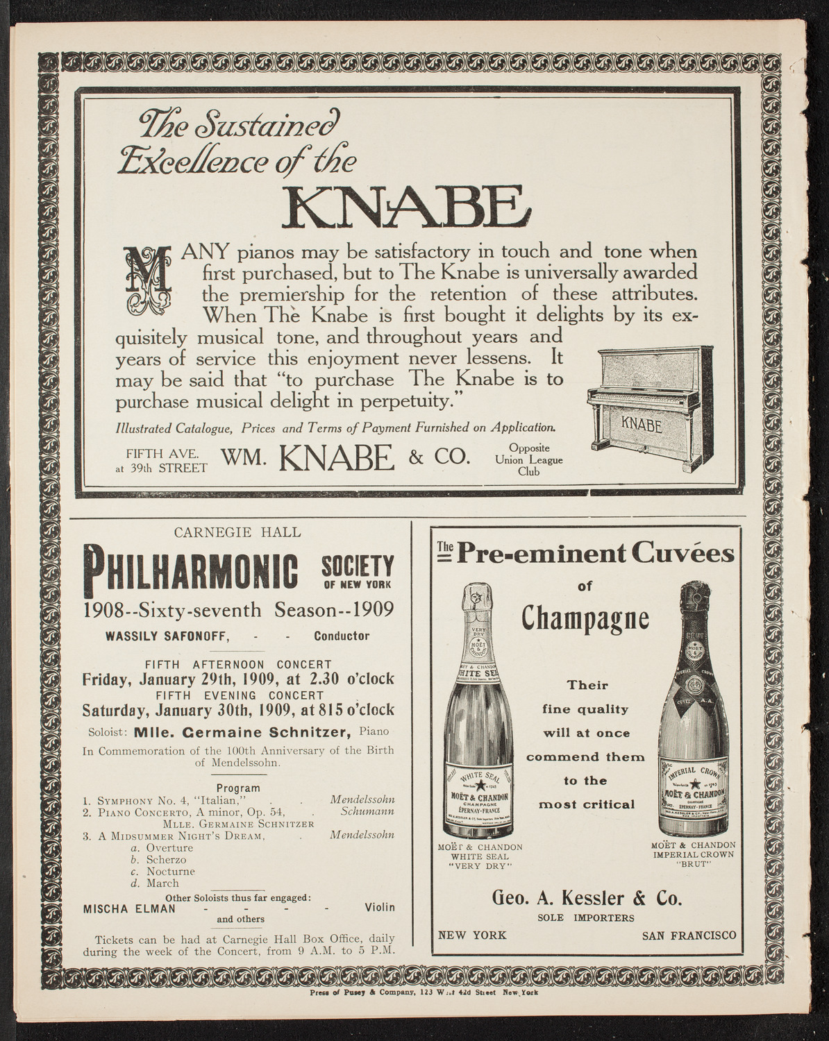 Albert Spalding, Violin, January 16, 1909, program page 12