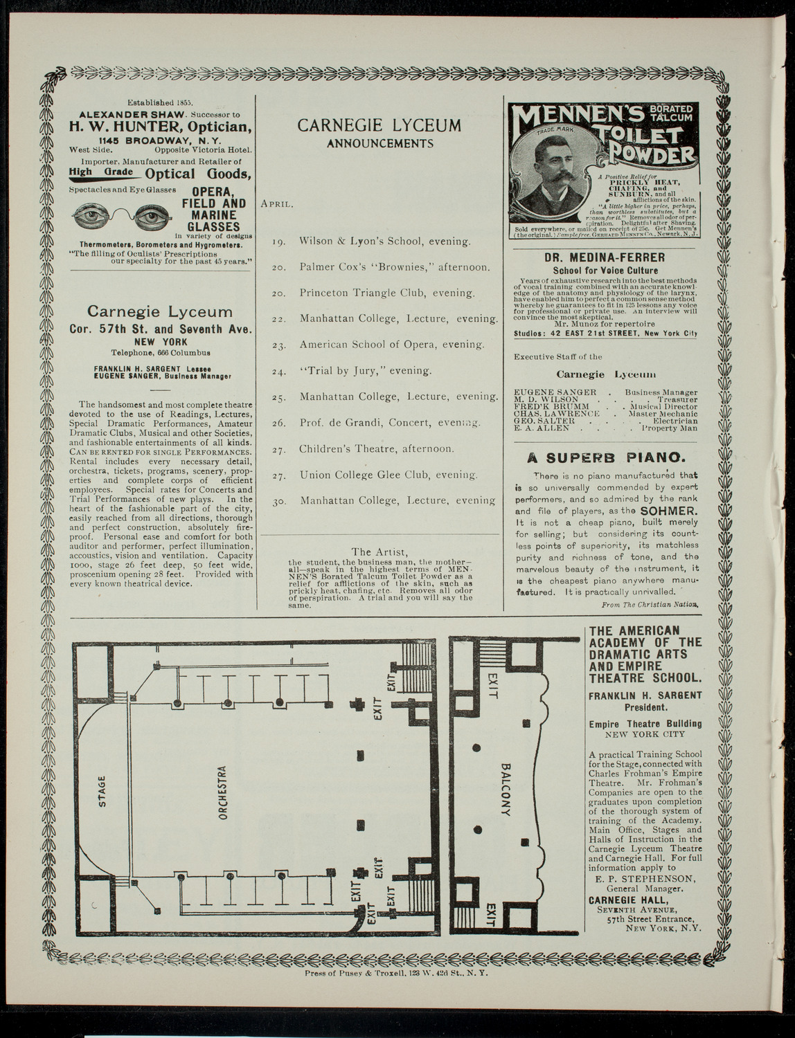 Concert Given by Legrand Howland, April 18, 1901, program page 4