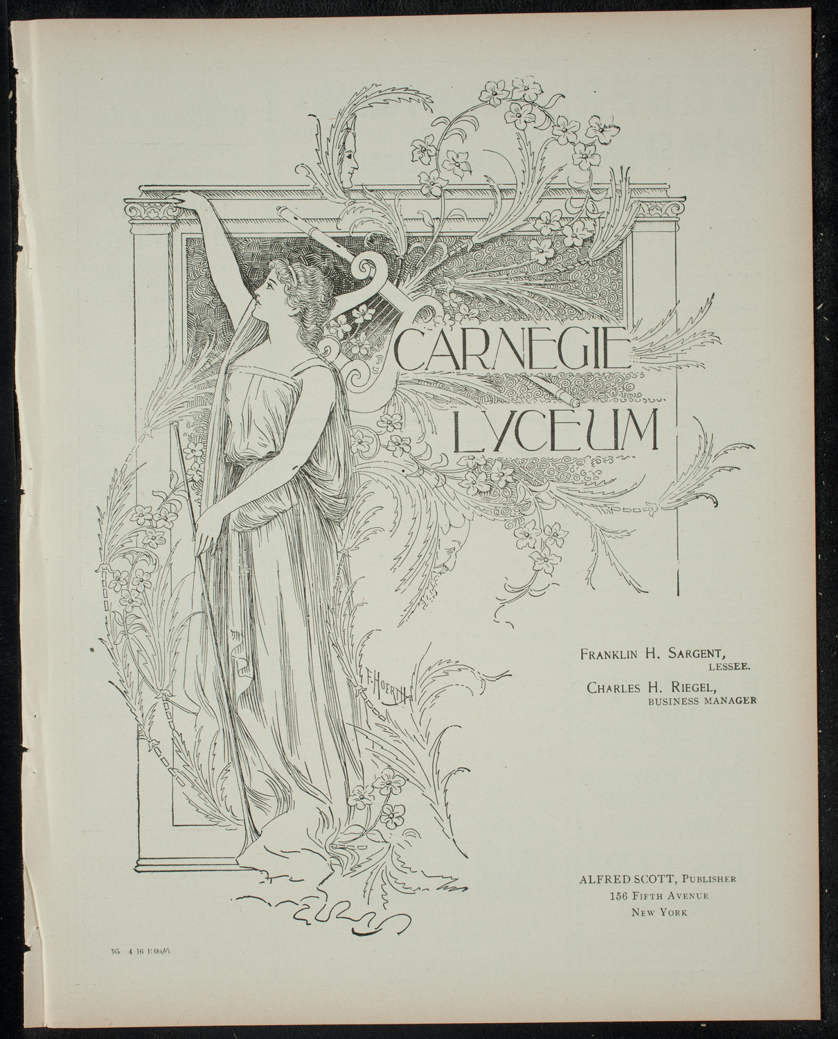 American Academy of Dramatic Arts, April 16, 1900, program page 1