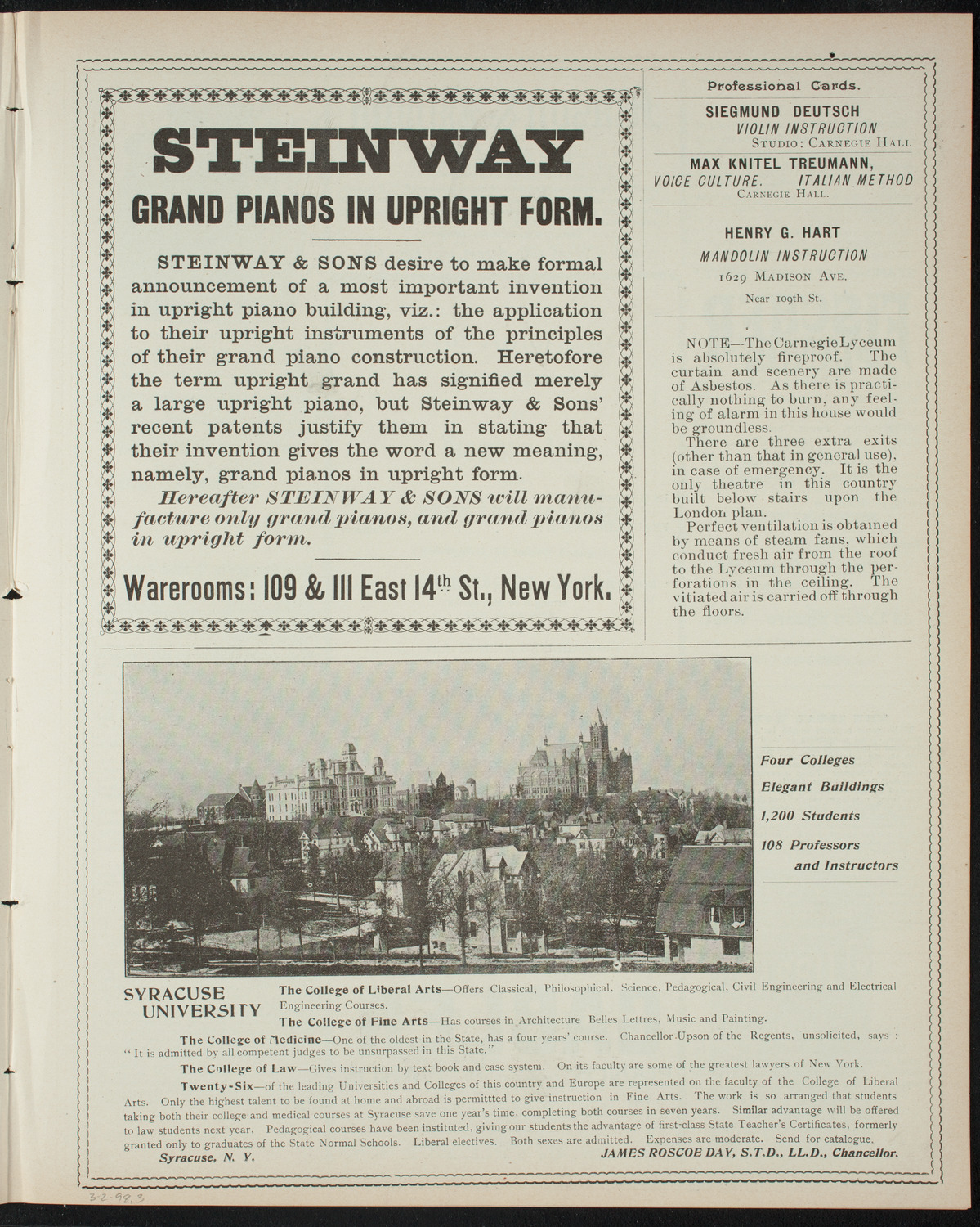 Powers-Mannes Wednesday Morning Musicale, March 2, 1898, program page 5