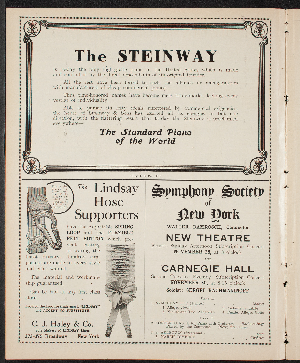 Symphony Concert for Young People, November 27, 1909, program page 4