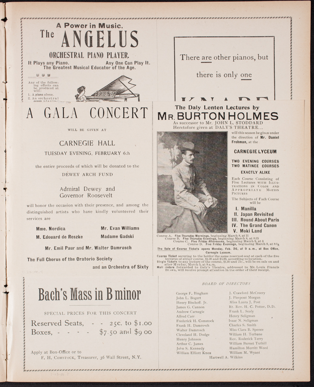 Pittsburgh Symphony Orchestra, January 23, 1900, program page 7