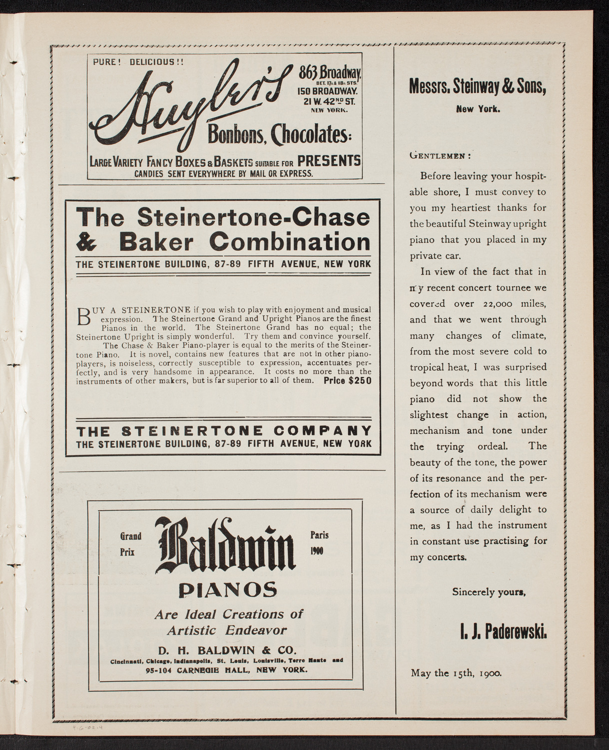 Hermann Hans Wetzler Orchestral Concert, April 6, 1902, program page 7