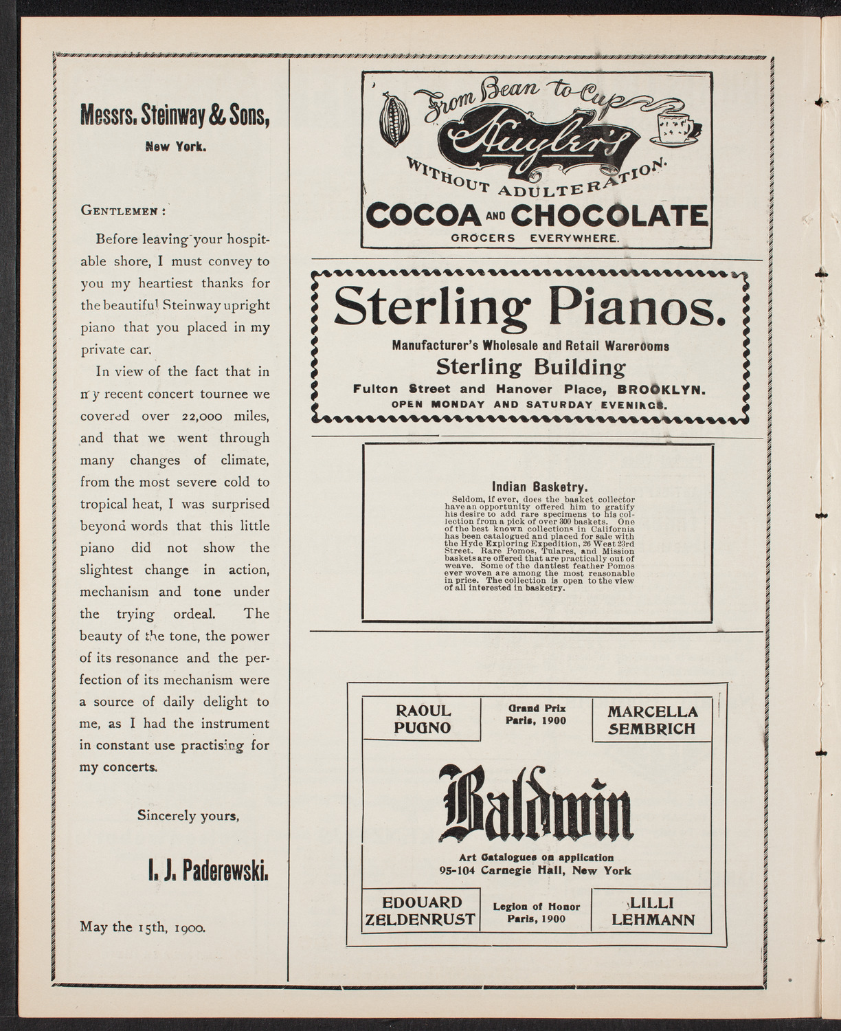 New York Philharmonic, April 4, 1903, program page 4