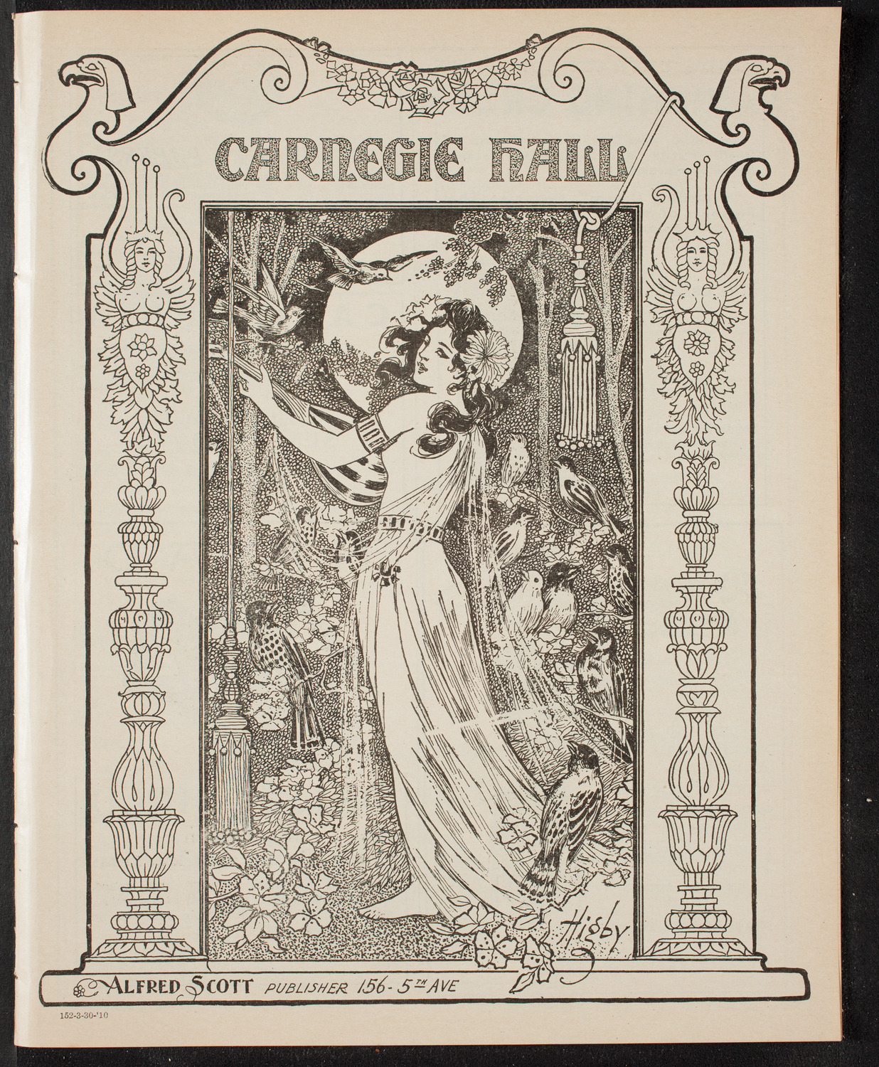 New York Philharmonic, March 30, 1910, program page 1