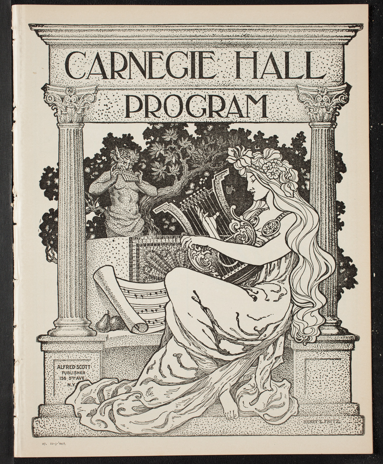 Josef Hofmann, Piano, December 3, 1904, program page 1