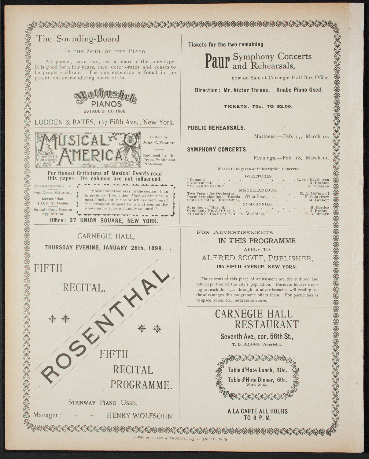 Symphony Concert for Young People, January 7, 1899, program page 8