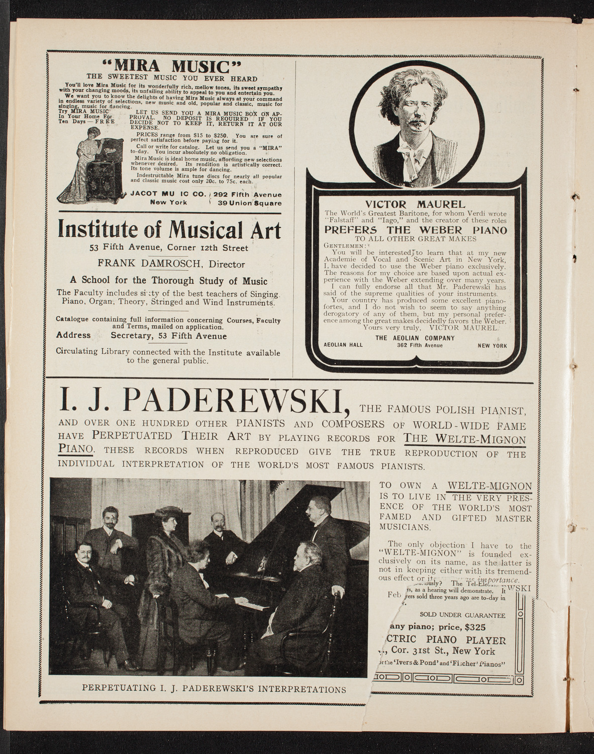 New York Symphony Orchestra: Mendelssohn Centennial Festival, February 2, 1909, program page 6