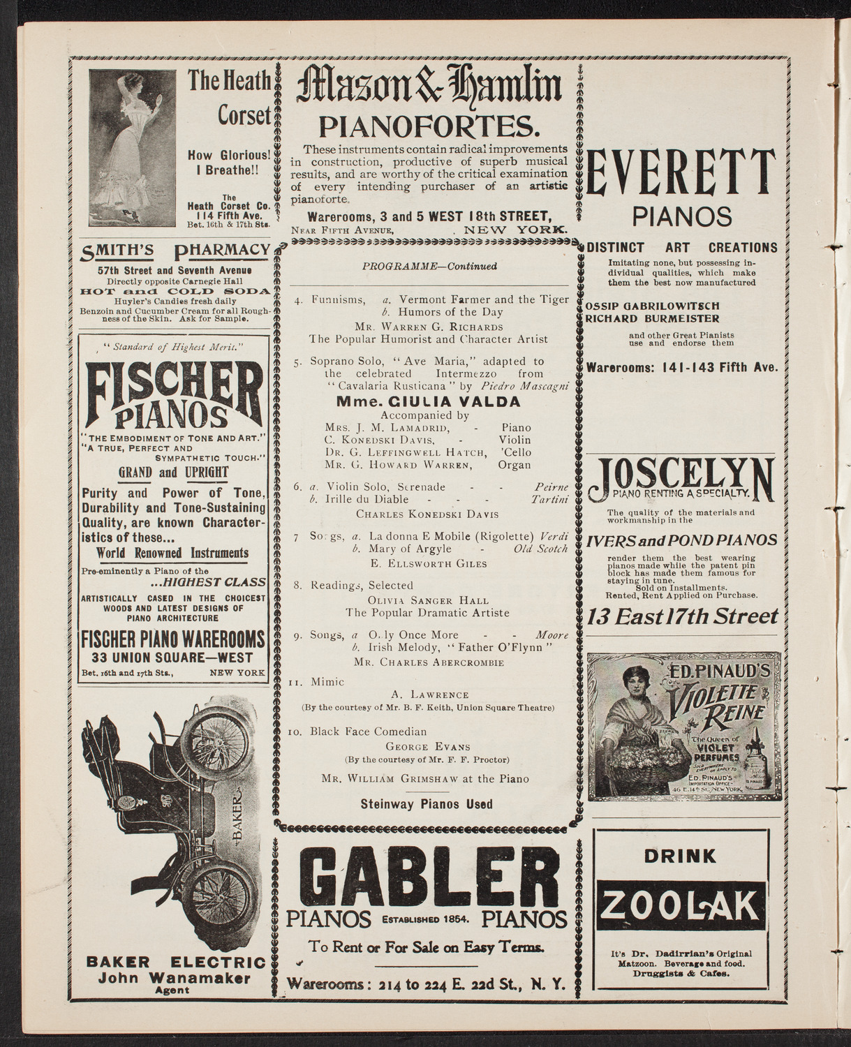 Benefit: St. Andrew's One-Cent Coffee and Meal Stands, April 9, 1902, program page 8