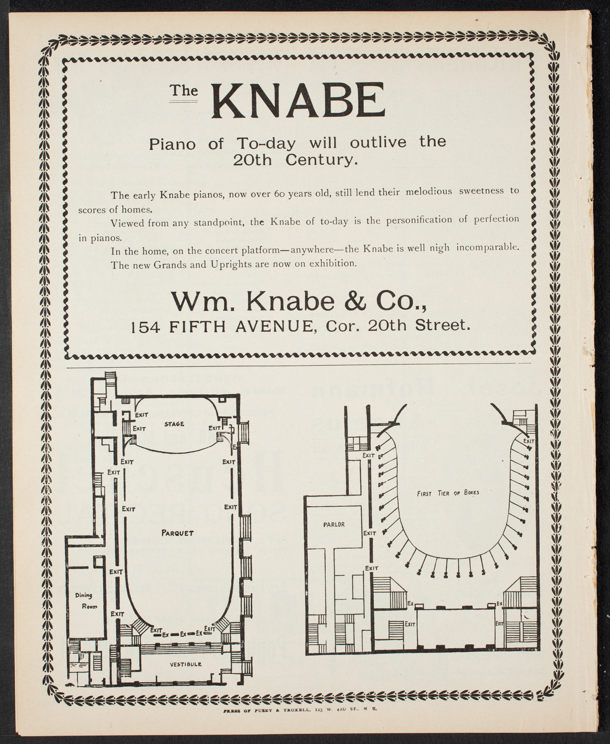 Josef Hofmann, Piano, April 13, 1901, program page 8
