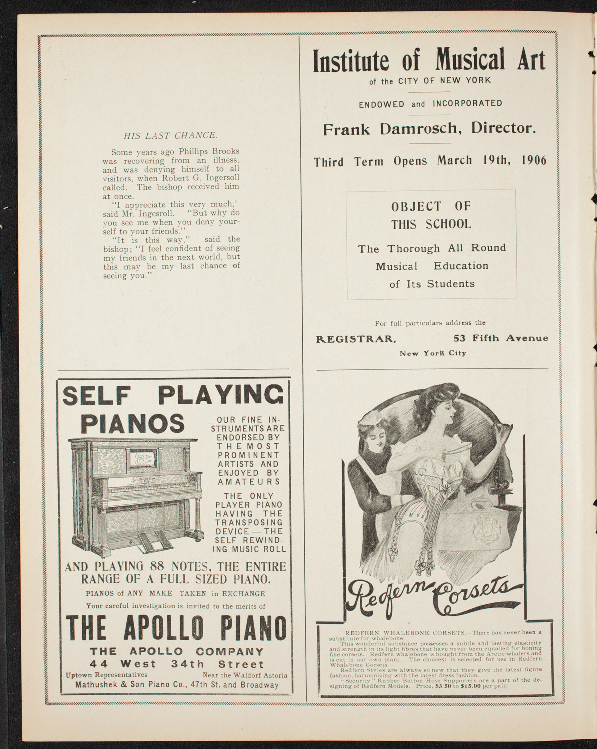 Lecture by Burr McIntosh, May 13, 1906, program page 2