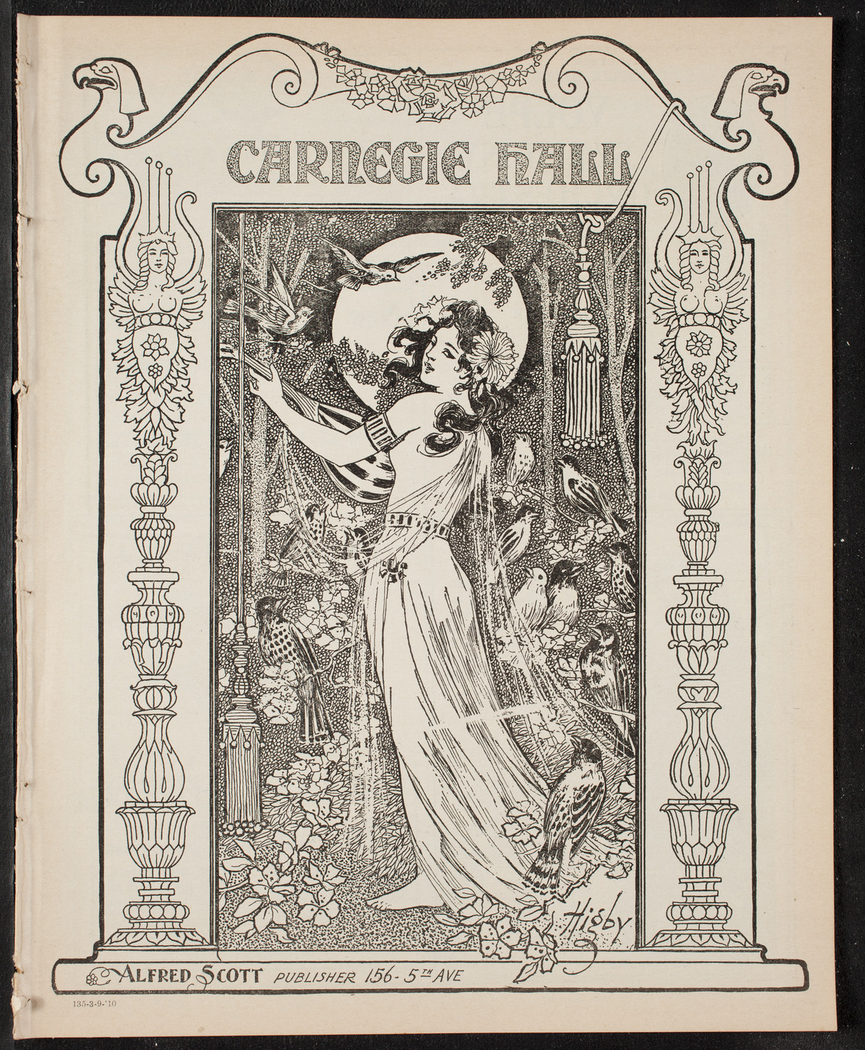 Mischa Elman, Violin, March 9, 1910, program page 1