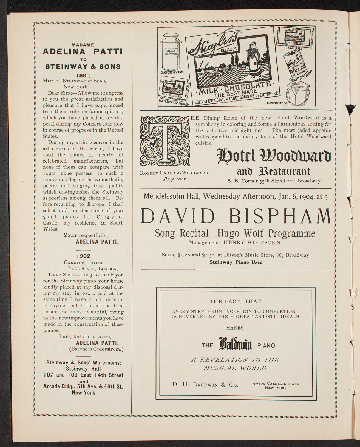 New York Symphony Orchestra, January 3, 1904, program page 4
