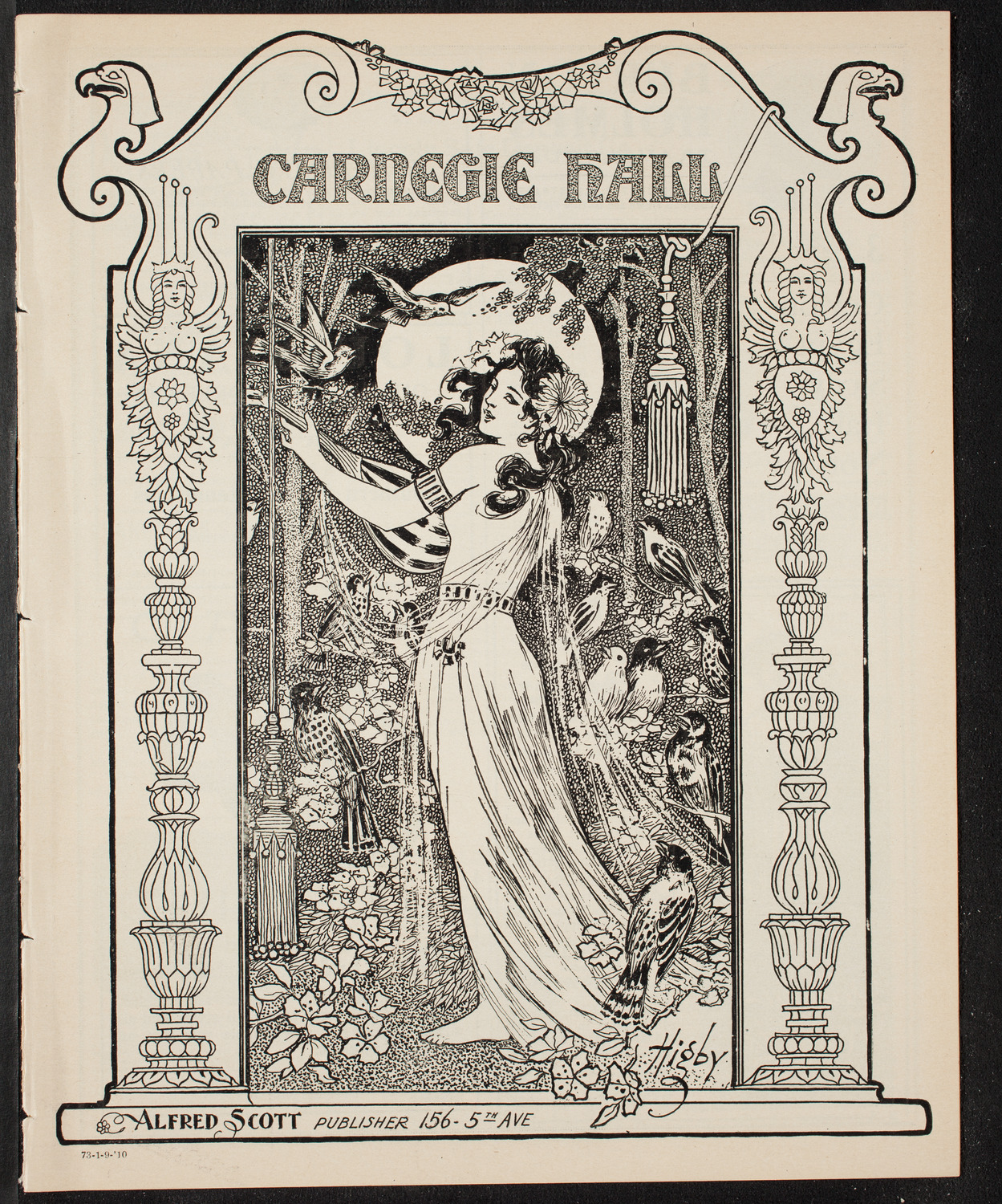 Volpe Symphony Society of New York, January 9, 1910, program page 1