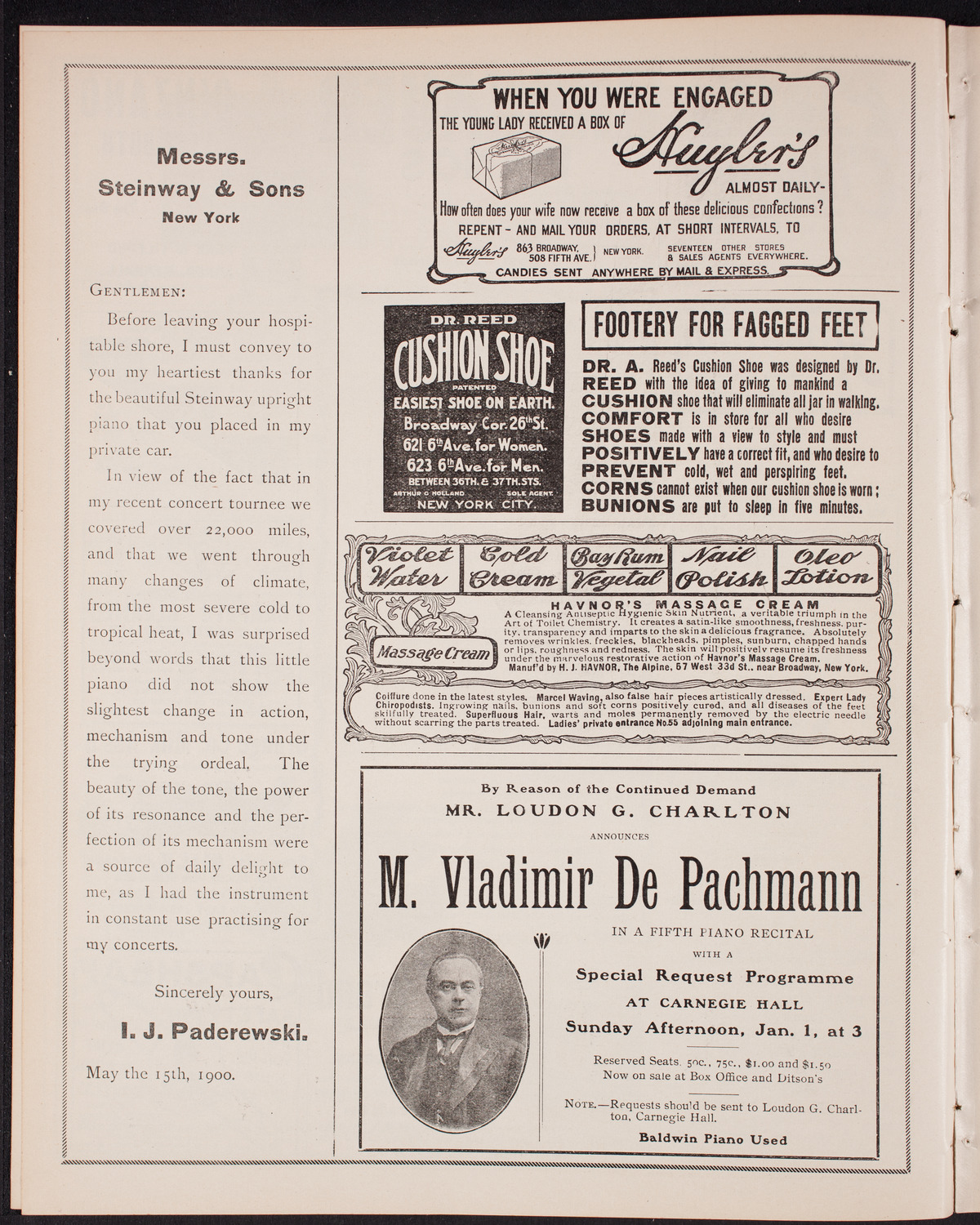 New York Philharmonic, December 17, 1904, program page 4