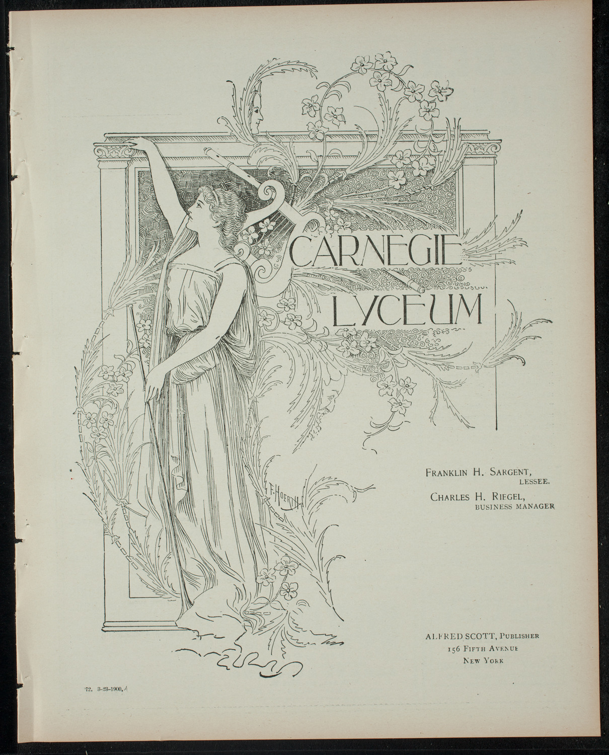 Burton Holmes Travelogue: Round About Paris, March 23, 1900, program page 1