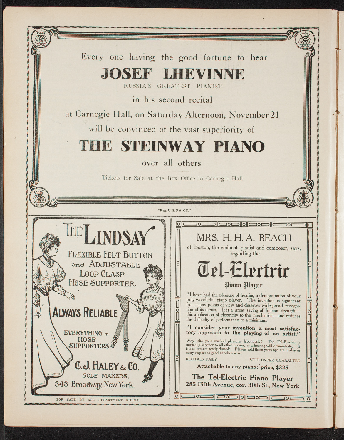 Isadora Duncan, Dancer, with the New York Symphony Orchestra, November 18, 1908, program page 4