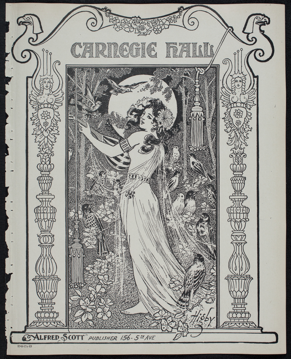 New York Philharmonic, January 17, 1913, program page 1