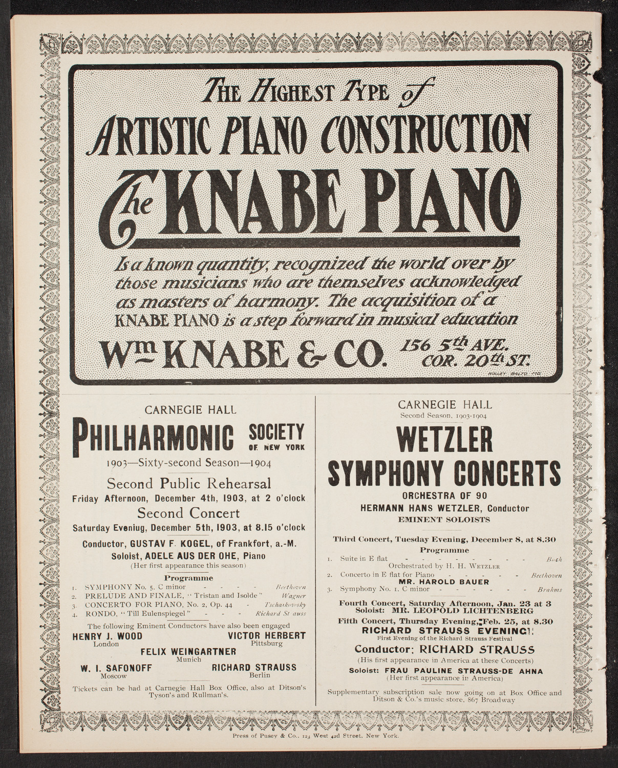 Symphony Concert for Young People, November 28, 1903, program page 12