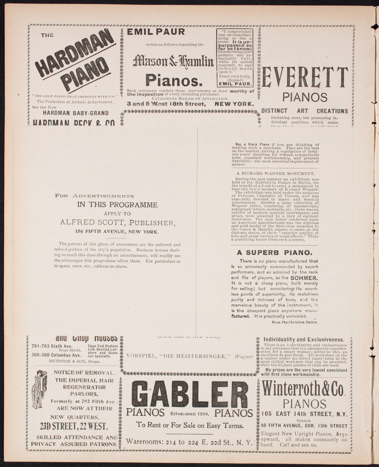 Pittsburgh Symphony Orchestra, January 23, 1900, program page 8