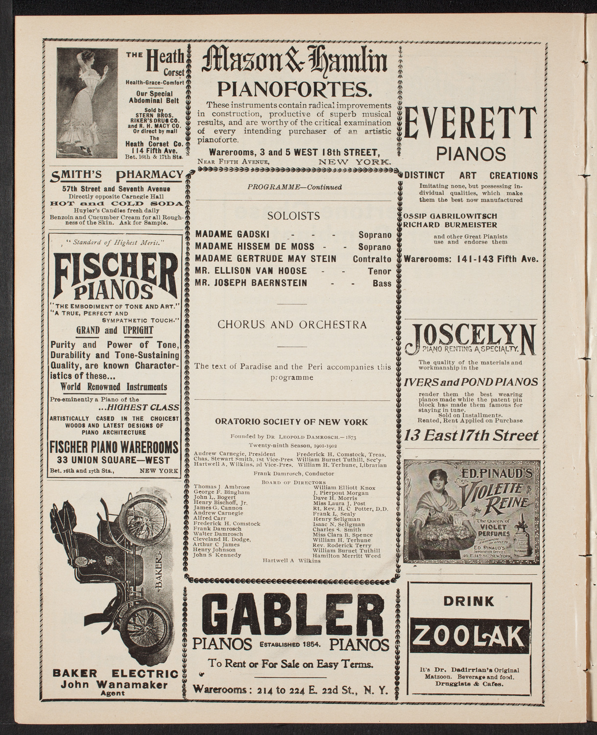Oratorio Society of New York, March 18, 1902, program page 8