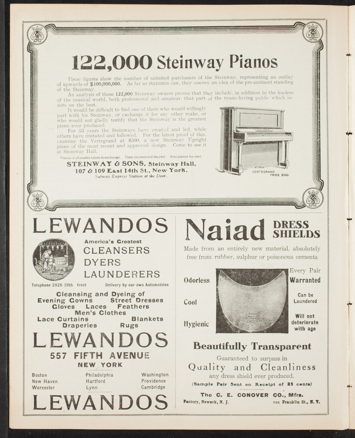 New York Symphony Orchestra, March 31, 1907, program page 4