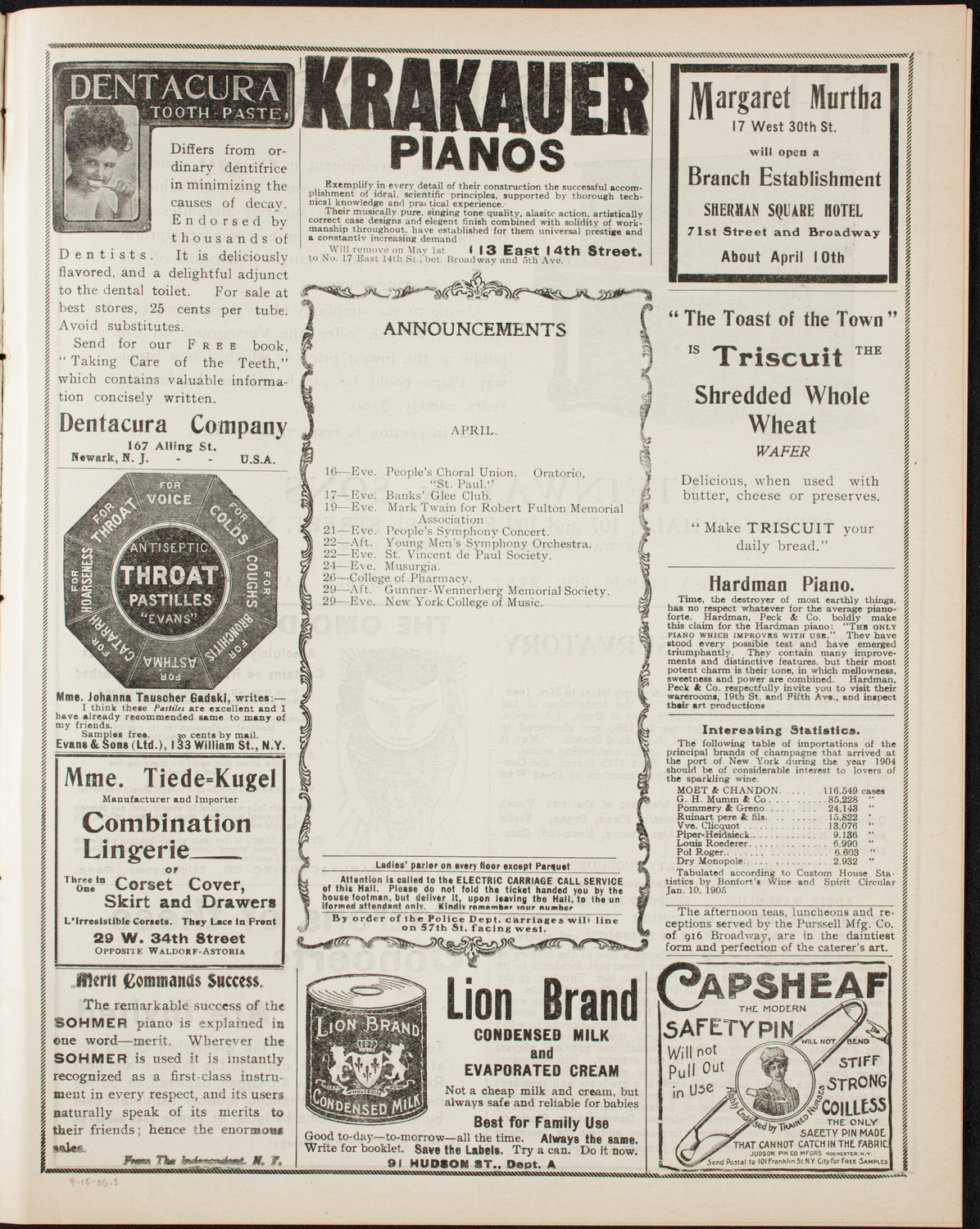 Gaelic Society: Feis Ceoil Agus Seanachas, April 15, 1906, program page 3