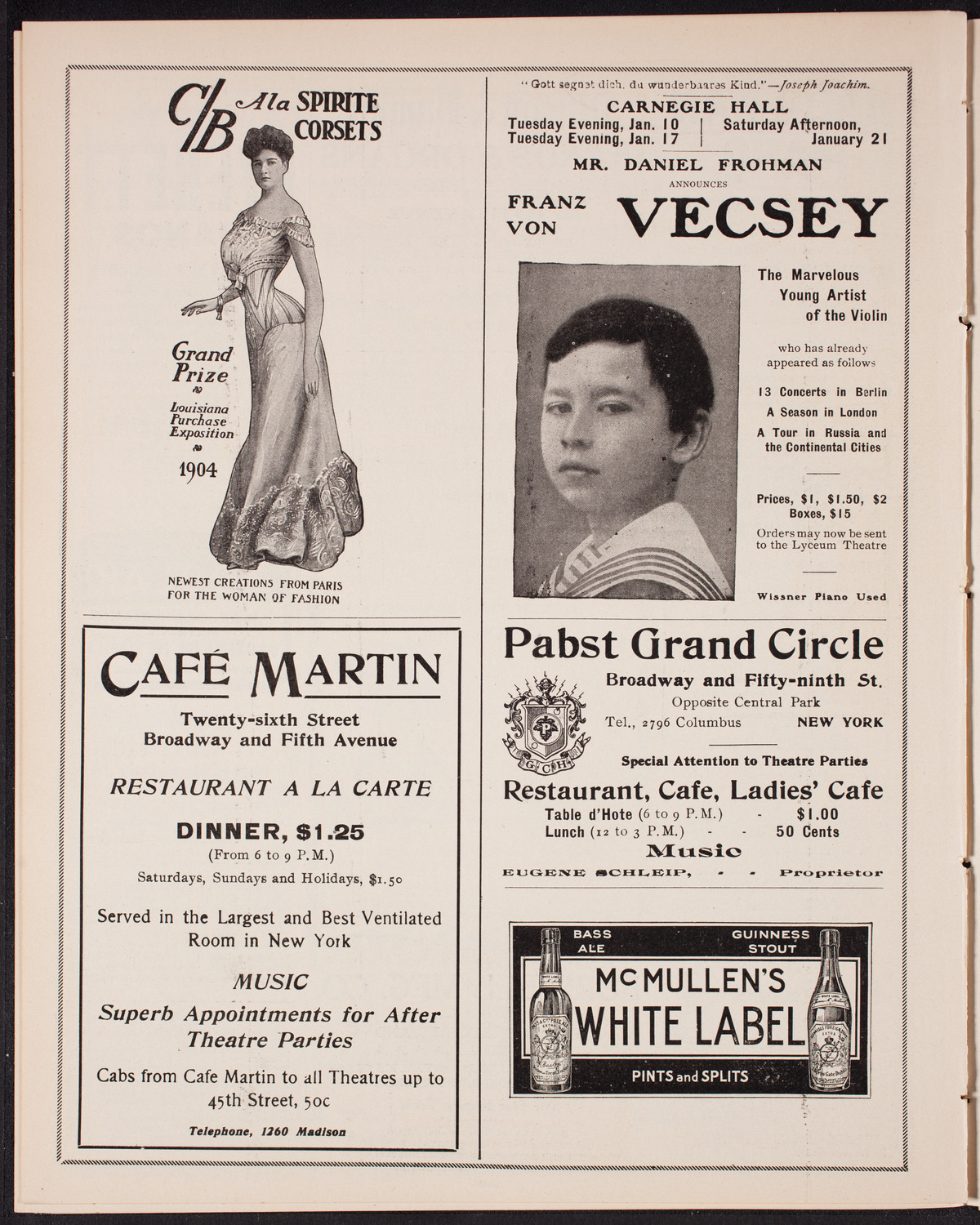 Oratorio Society of New York, December 31, 1904, program page 8
