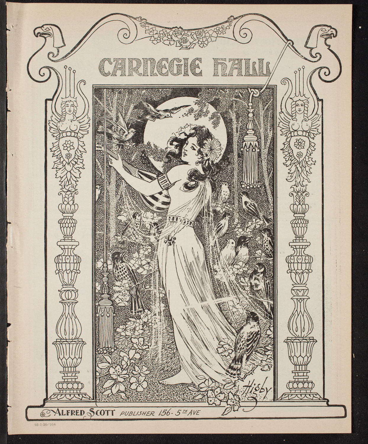 New York Philharmonic, January 30, 1910, program page 1