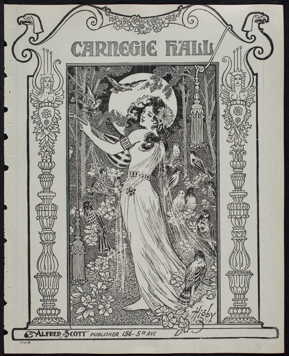New York Philharmonic, February 2, 1913, program page 1